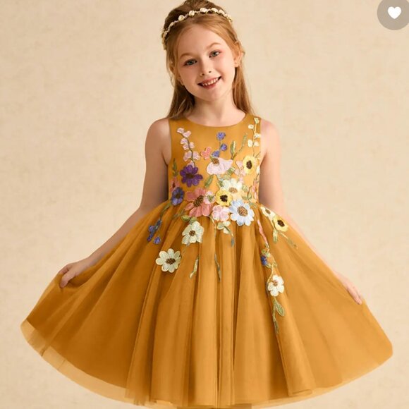 Azazie Prima A-Line Bow Tulle Dress in 5T - Picture 1 of 5